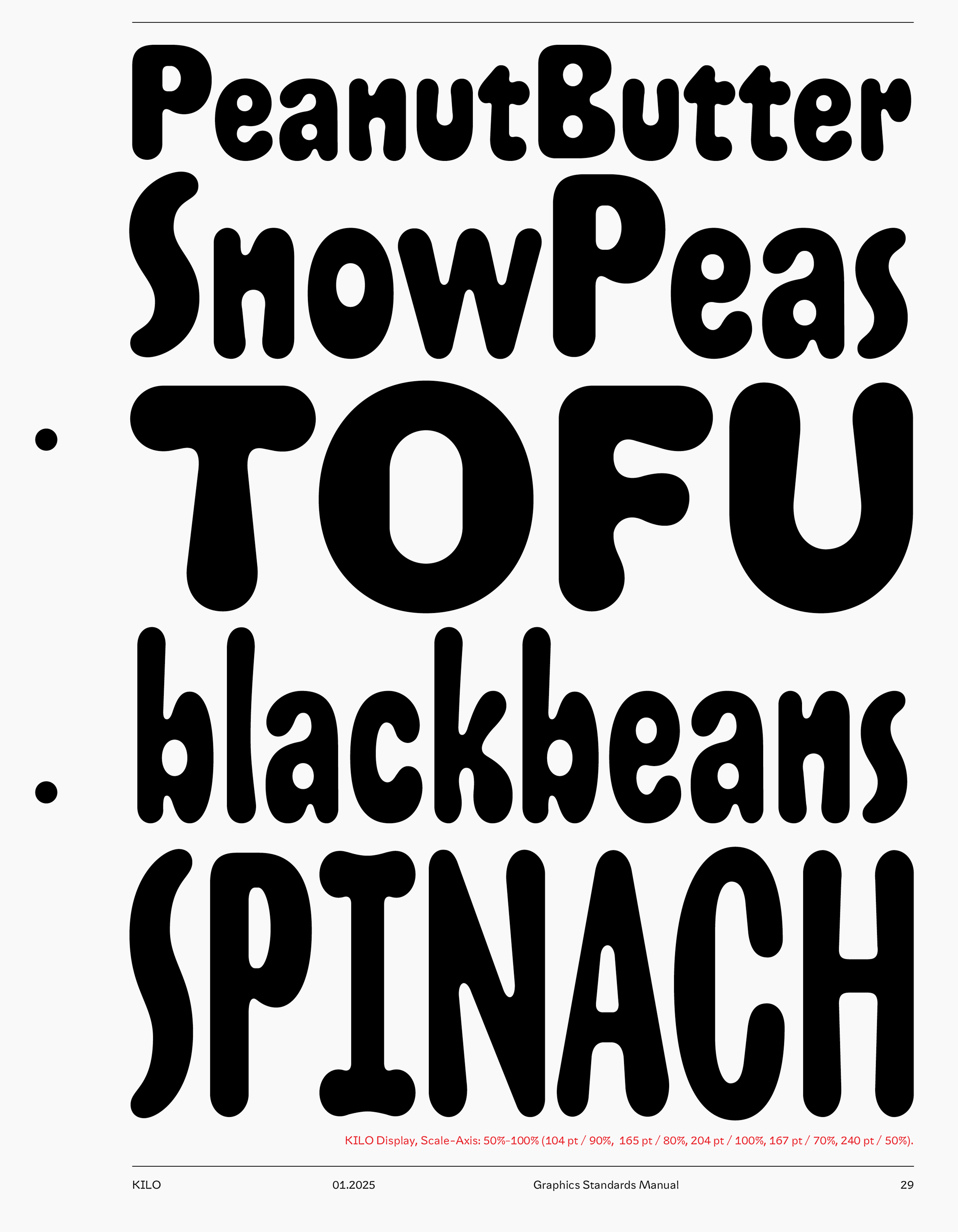 Kilo Display specimen A8